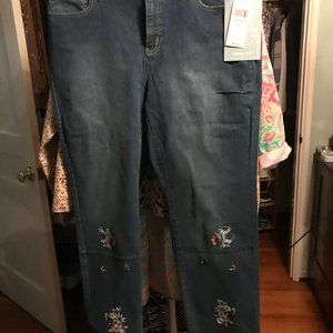 Coldwater Creek Cute Embroidered Jeans